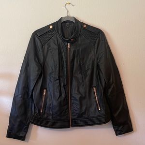 Apt 9 Faux Leather Black Moto Jacket